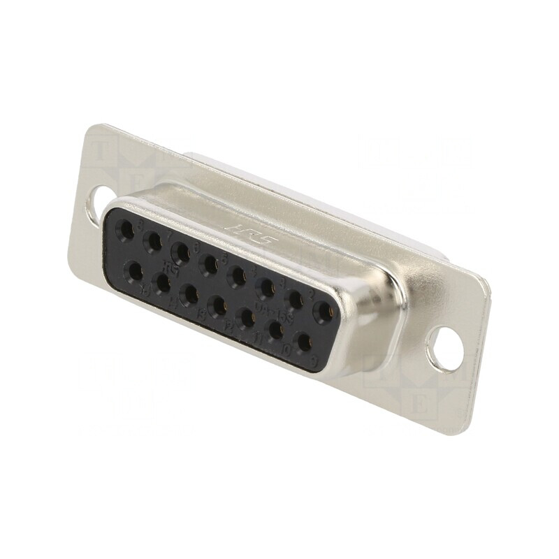 Mufă Mamă D-Sub 15 PIN Aurită pentru Lipire | Electronic-mag.ro | Componente Electronice