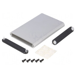 Carcasă Aluminiu Gri 70x100x12mm | Electronic-mag.ro | Componente Electronice