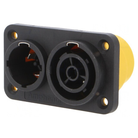 Soclu Alimentare AC 16A 250V 3 PIN Termoplast | Electronic-mag.ro | Componente Electronice