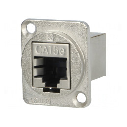 Adaptor FT Cat 5e Ecranat 8p8c Metalic 19x24mm | Electronic-mag.ro | Componente Electronice