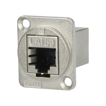 Adaptor FT Cat 5e Ecranat 8p8c Metalic 19x24mm | Electronic-mag.ro | Componente Electronice