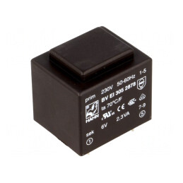 Transformator încapsulat 2,3VA 230VAC 6V 383mA PCB | Electronic-mag.ro | Componente Electronice