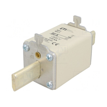 Siguranță ceramică industrială NH1 80A 500V | Electronic-mag.ro | Componente Electronice
