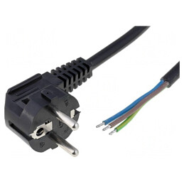 Cablu Electric 3x1,5mm2 cu Ștecăr Unghiular 4m | Electronic-mag.ro | Componente Electronice