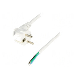 Cablu Electric 3x1,5mm2 4m PVC Cu Ștecăr Unghiular | Electronic-mag.ro | Componente Electronice