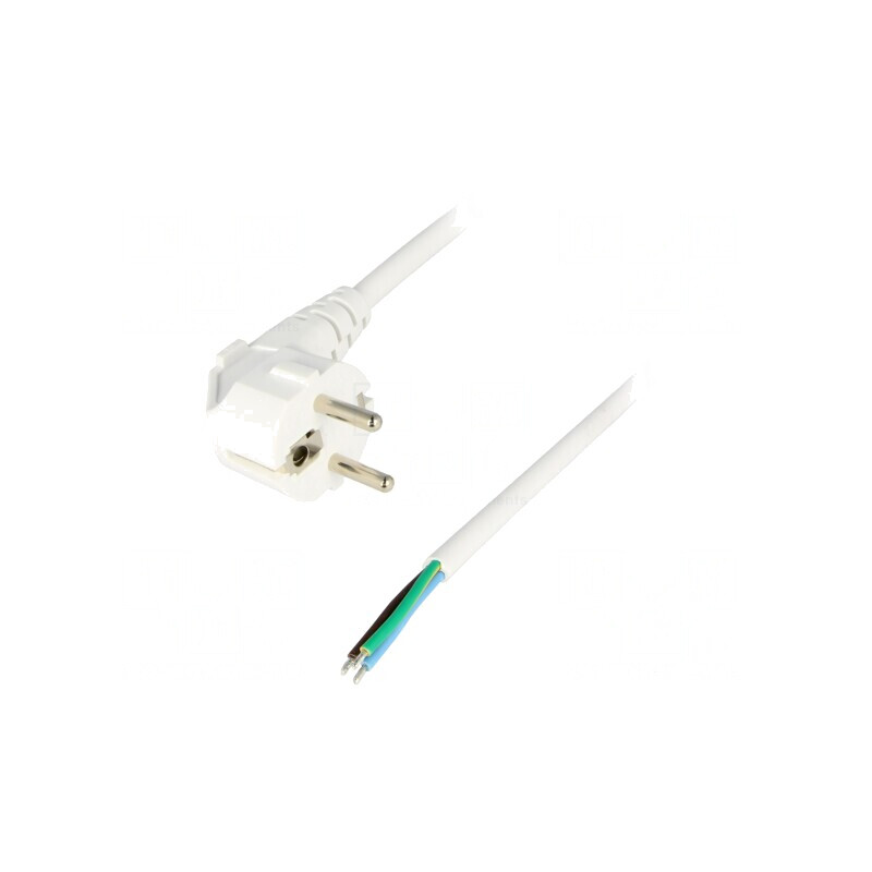 Cablu Electric 3x1,5mm2 4m PVC Cu Ștecăr Unghiular | Electronic-mag.ro | Componente Electronice