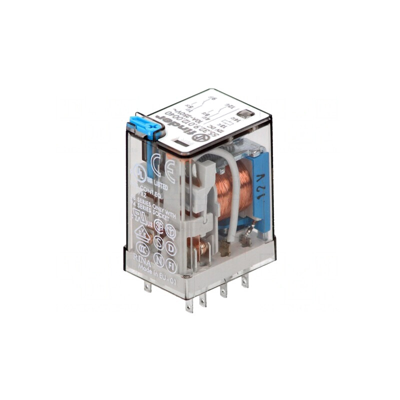 Releu electromagnetic DPDT 12VDC 20A | Electronic-mag.ro | Componente Electronice