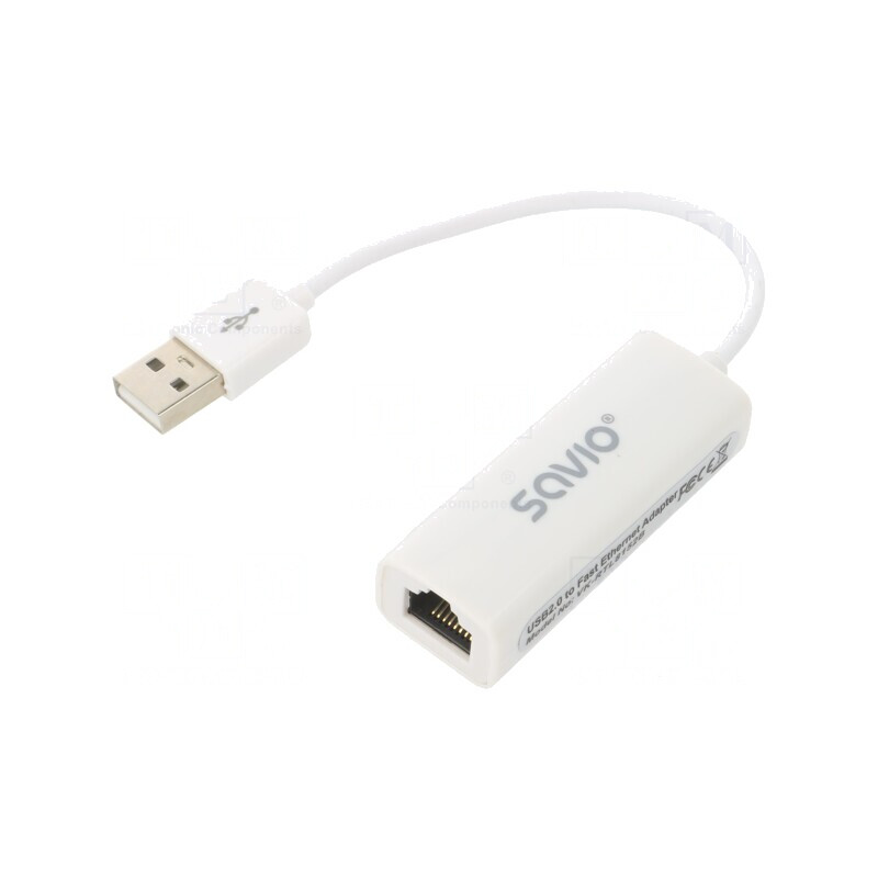 Adaptor USB Fast Ethernet USB 2.0 Alb | Electronic-mag.ro | Componente Electronice