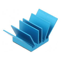 Radiator extrudat cu aripioare BGA albastru 15x30,56mm | Electronic-mag.ro | Componente Electronice