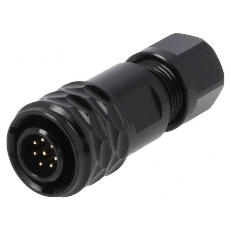Mufă tată SA8 8 PIN IP67 4-5mm 3A 30V lipire pe cablu | Electronic-mag.ro | Componente Electronice