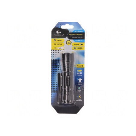 Lanternă LED 120lm Neagră 1W | Electronic-mag.ro | Componente Electronice