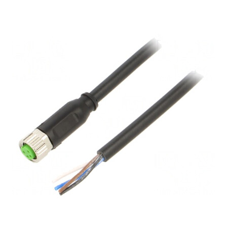 Cablu Conectare M8 4PIN Drept 1.5m 30VAC 4A PVC | Electronic-mag.ro | Componente Electronice