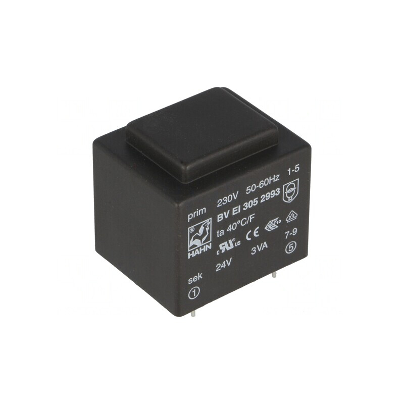Transformator încapsulat 3VA 230VAC 24V PCB | Electronic-mag.ro | Componente Electronice