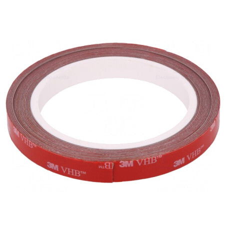 Bandă Acrilică Gri 12mm x 5m 230°C | Electronic-mag.ro | Componente Electronice