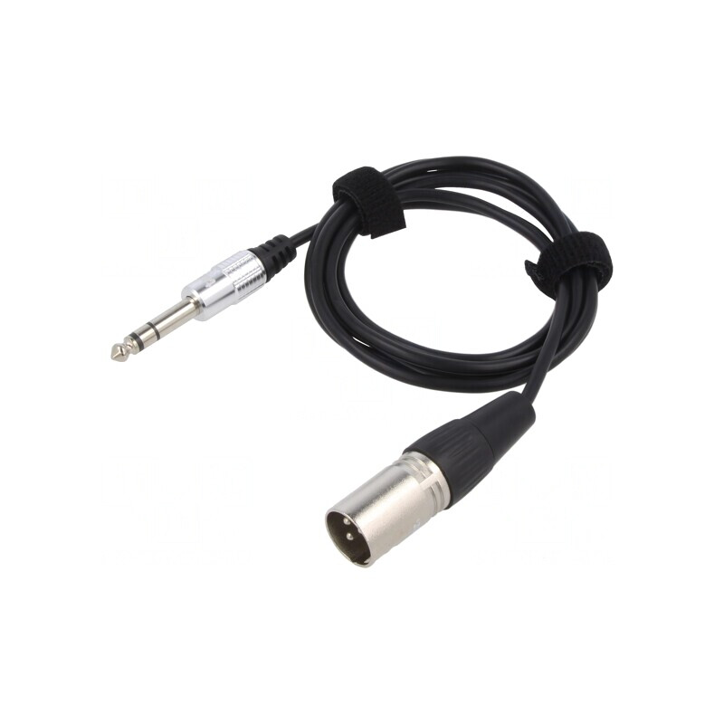 Cablu Audio Jack 6.3mm la XLR 3Pin 1.5m Negru | Electronic-mag.ro | Componente Electronice