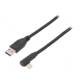 Cablu USB 3.0 A la C unghi 1,5m negru | Electronic-mag.ro | Componente Electronice