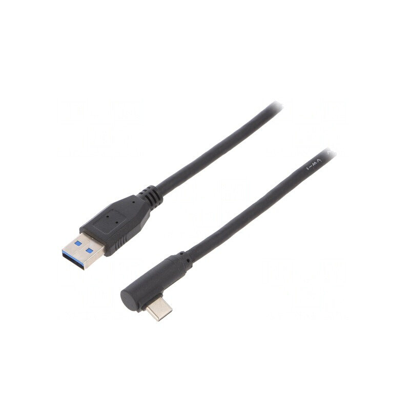Cablu USB 3.0 A la C unghi 1,5m negru | Electronic-mag.ro | Componente Electronice