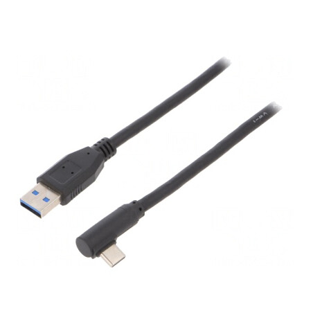 Cablu USB 3.0 A la C unghi 1,5m negru | Electronic-mag.ro | Componente Electronice