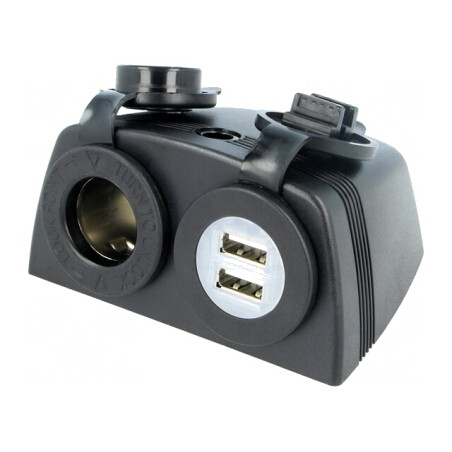 Soclu Brichetă Auto cu USB Negru | Electronic-mag.ro | Componente Electronice