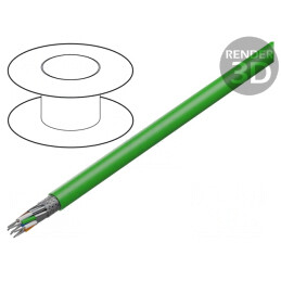 Cablu Date ETHERLINE Cat.6a S/FTP Verde | Electronic-mag.ro | Componente Electronice