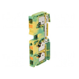 Îmbinare Șine 10mm2 3 Borne Galben-Verde | Electronic-mag.ro | Componente Electronice