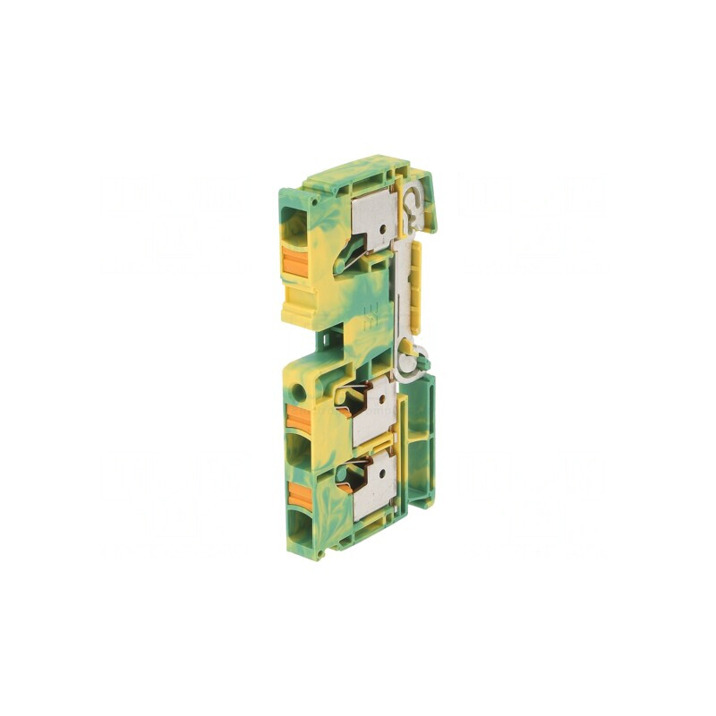 Îmbinare Șine 10mm2 3 Borne Galben-Verde | Electronic-mag.ro | Componente Electronice