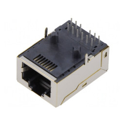 Soclu RJ45 8P8C Cat 6a Ecranat cu Transformator | Electronic-mag.ro | Componente Electronice
