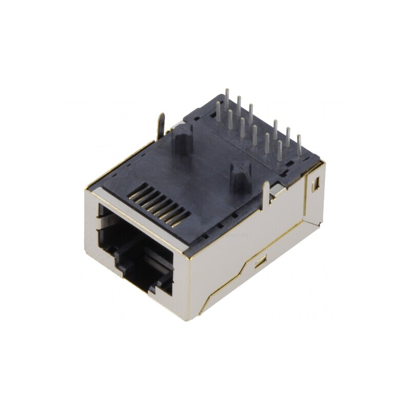 Soclu RJ45 8P8C Cat 6a Ecranat cu Transformator | Electronic-mag.ro | Componente Electronice