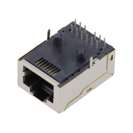 Soclu RJ45 8P8C Cat 6a Ecranat cu Transformator | Electronic-mag.ro | Componente Electronice