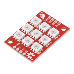 Controler LED 5VDC cu 9 diode APA102C 34.7x23.3x3.2mm | Electronic-mag.ro | Componente Electronice