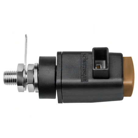 Clemă de laborator maro 300VDC 16A 31mm | Electronic-mag.ro | Componente Electronice