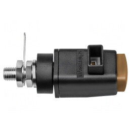Clemă de laborator maro 300VDC 16A 31mm | Electronic-mag.ro | Componente Electronice
