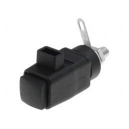 Clemă de laborator neagră 300VDC 16A 31mm | Electronic-mag.ro | Componente Electronice