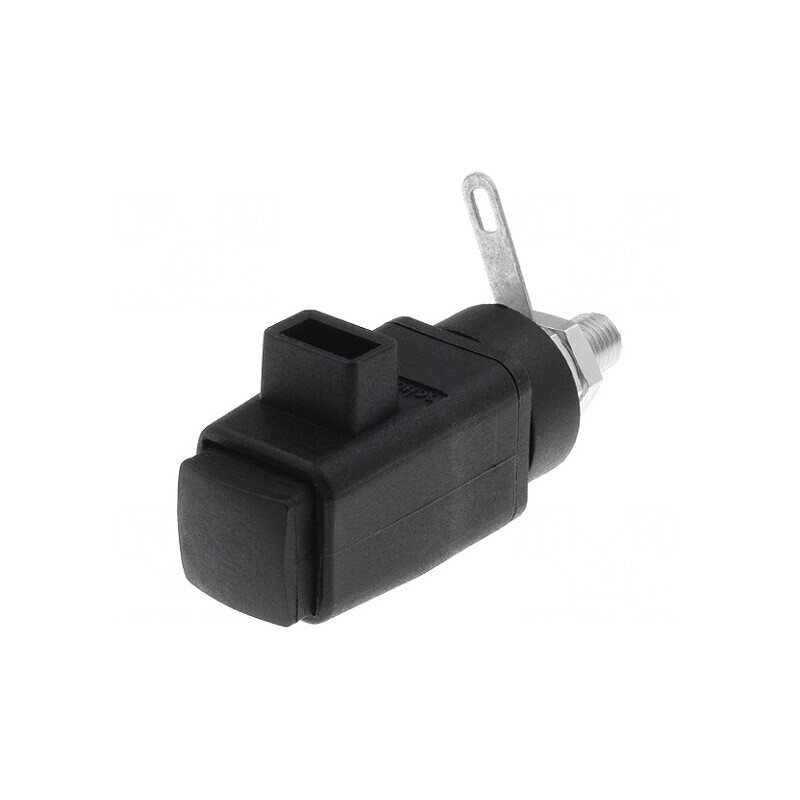 Clemă de laborator neagră 300VDC 16A 31mm | Electronic-mag.ro | Componente Electronice