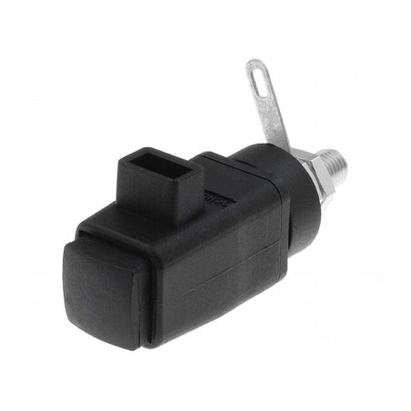 Clemă de laborator neagră 300VDC 16A 31mm | Electronic-mag.ro | Componente Electronice