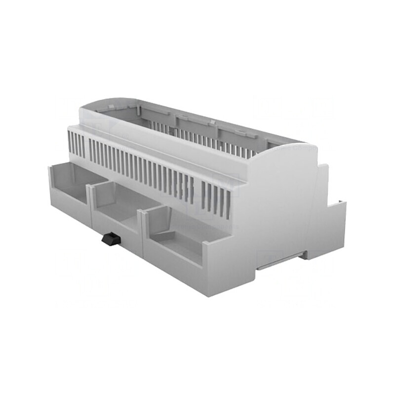 Carcasă pentru șină DIN gri 91x160.2x62 mm Nr.mod: 9 | Electronic-mag.ro | Componente Electronice