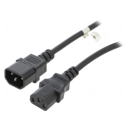 Cablu Alimentare IEC C13-C14 3,5m Negru 10A 250V | Electronic-mag.ro | Componente Electronice