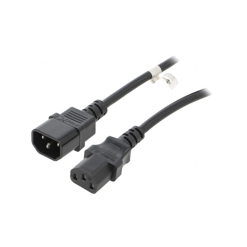 Cablu Alimentare IEC C13-C14 3,5m Negru 10A 250V | Electronic-mag.ro | Componente Electronice Cablu Alimentare IEC C13-C14 3,5m Negru 10A 250V | Electronic-mag.ro | Componente Electronice