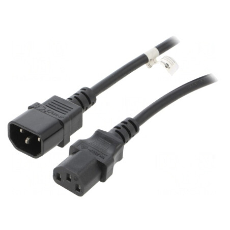 Cablu Alimentare IEC C13-C14 3,5m Negru 10A 250V | Electronic-mag.ro | Componente Electronice