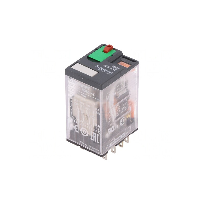 Releu electromagnetic 4PDT 230VAC 6A | Electronic-mag.ro | Componente Electronice