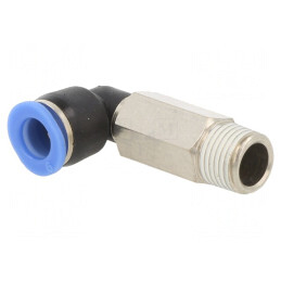 Racord Push-In Unghi 0,95-10bar Alamă Nichelată Plastic | Electronic-mag.ro | Componente Electronice
