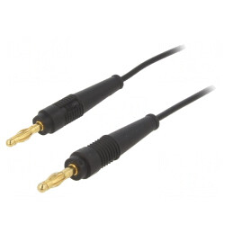 Cablu de măsurare 60VDC 30VAC 19A 1m negru | Electronic-mag.ro | Componente Electronice