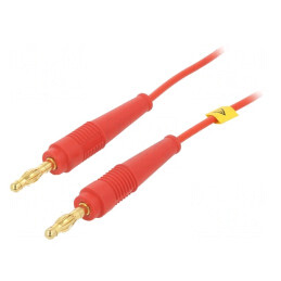 Cablu de măsurare roșu 1m 60VDC 30VAC 19A | Electronic-mag.ro | Componente Electronice