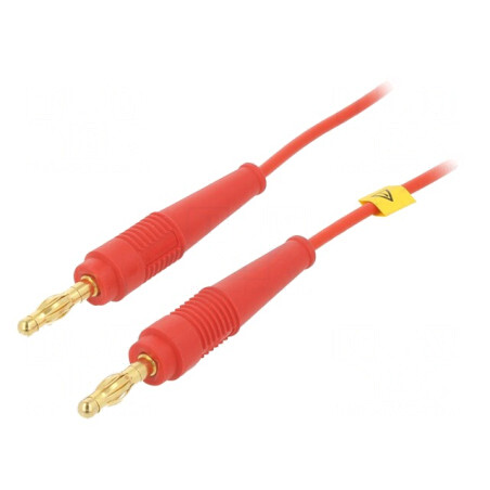 Cablu de măsurare roșu 1m 60VDC 30VAC 19A | Electronic-mag.ro | Componente Electronice