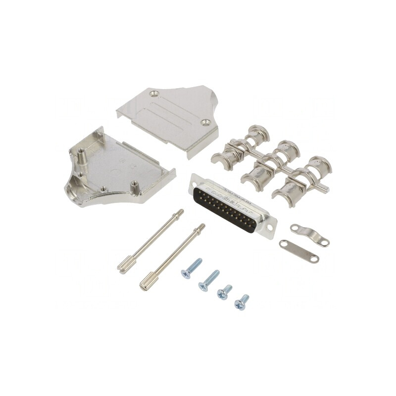 Conector D-Sub 25-Pin Tată pentru Lipire pe Cablu | Electronic-mag.ro | Componente Electronice