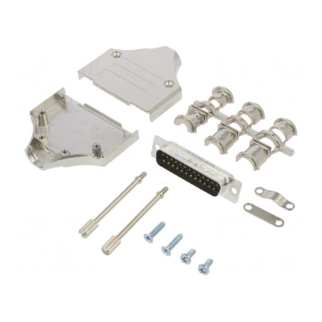 Conector D-Sub 25-Pin Tată pentru Lipire pe Cablu | Electronic-mag.ro | Componente Electronice