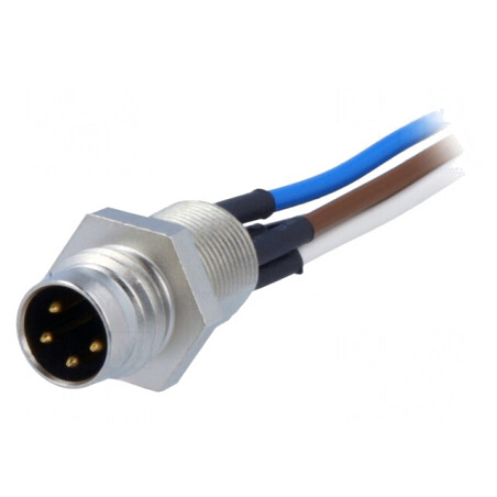 Conector M8 0.5m 4 Pin Montare Panou | Electronic-mag.ro | Componente Electronice