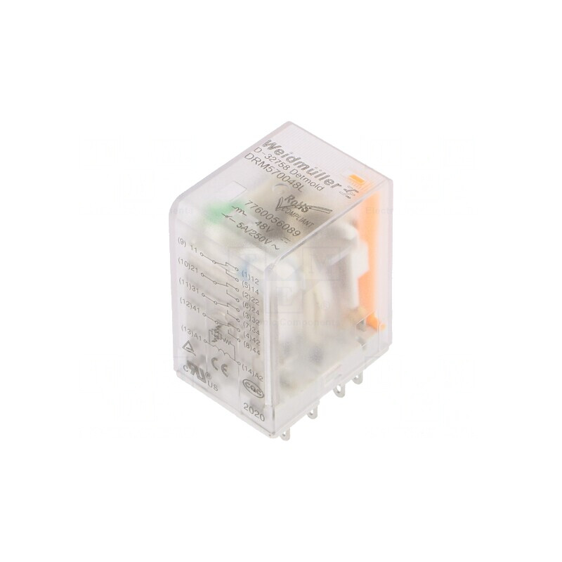 Releu Electromagnetic 4PDT 48VDC 5A | Electronic-mag.ro | Componente Electronice