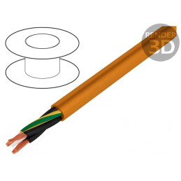 Cablu motor chainflex CF885 4G4mm2 PVC portocaliu