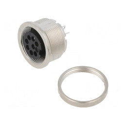 Conector M16 Soclu Mamă 8-PIN IP40 | Electronic-mag.ro | Componente Electronice